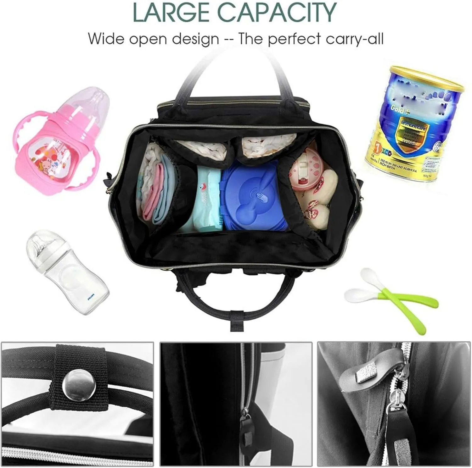 Diaper Bag Backpack Flickering Pineapple Nappy Backpack Maternity Baby Nappy Bag Changing Bags for Travel