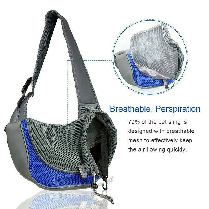 Dog Puppy Backpack Carrier - Pet Travel Tote Bag - Mesh Sling