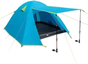 Dome Camping-Tents Windproof Family Tent Portable Waterproof Tents Ventilated Mesh Windows for Camping Hiking Outdoor Activities Blue