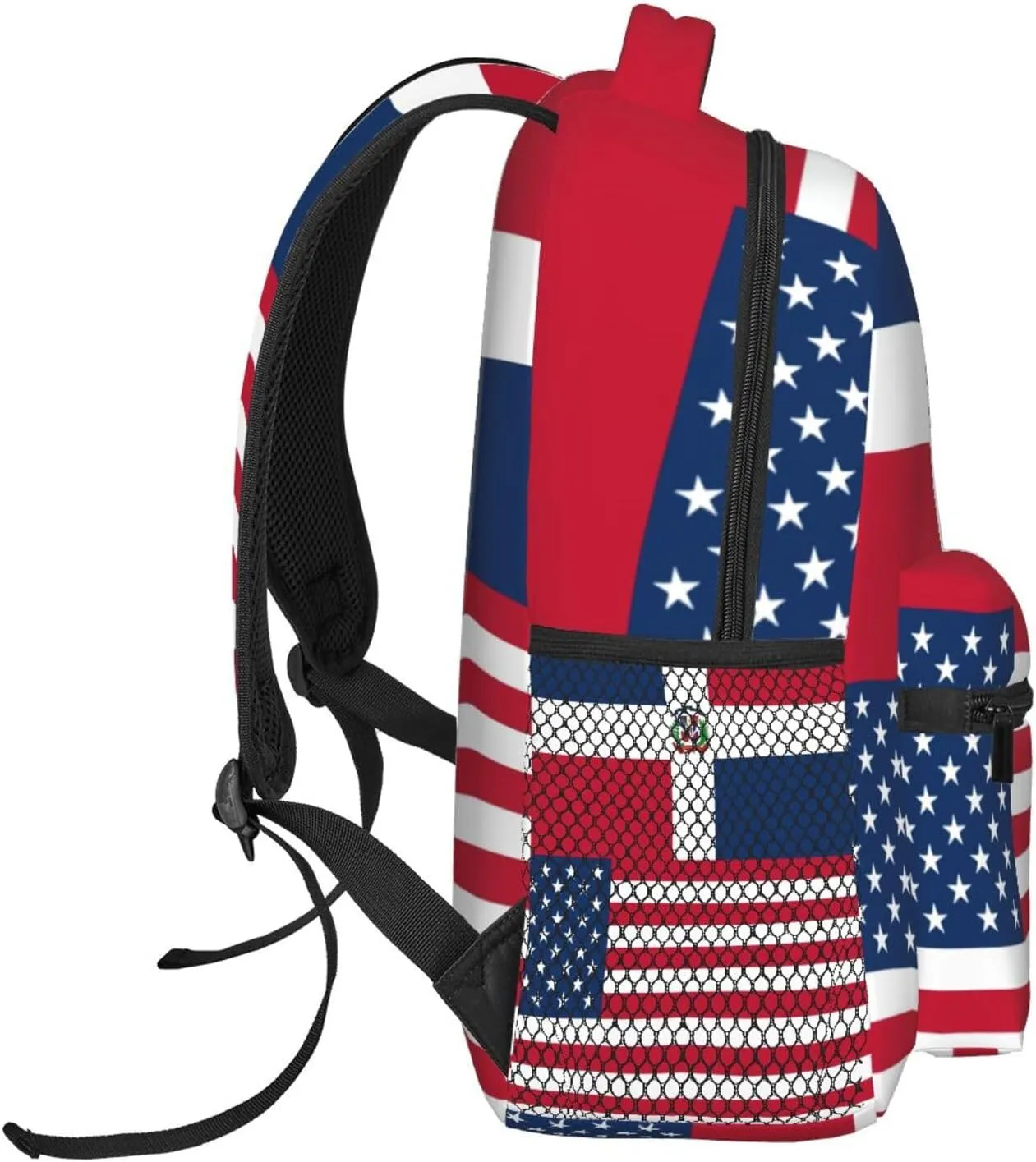 Dominican American Flag Backpacks 15 Inch Laptop Backpack Multipurpose Double Shoulder Bag For Men Women Gifts