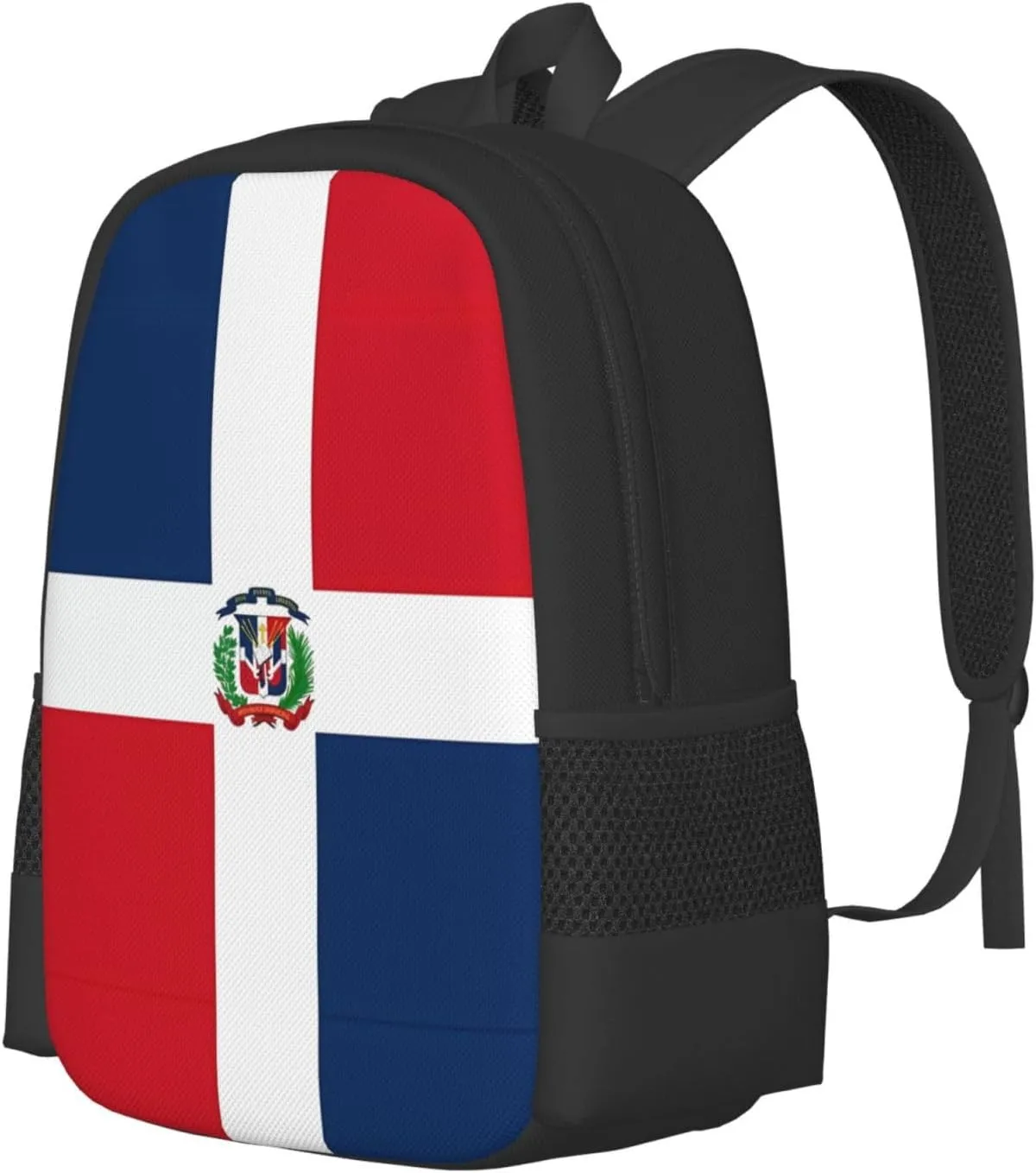 Dominican Flag Casual Backpack Large Capacity Backpacks 15 Inch Laptop Back Pack Travel Rucksack Daypack Commuter Bags with Adjustable Strap for Camping