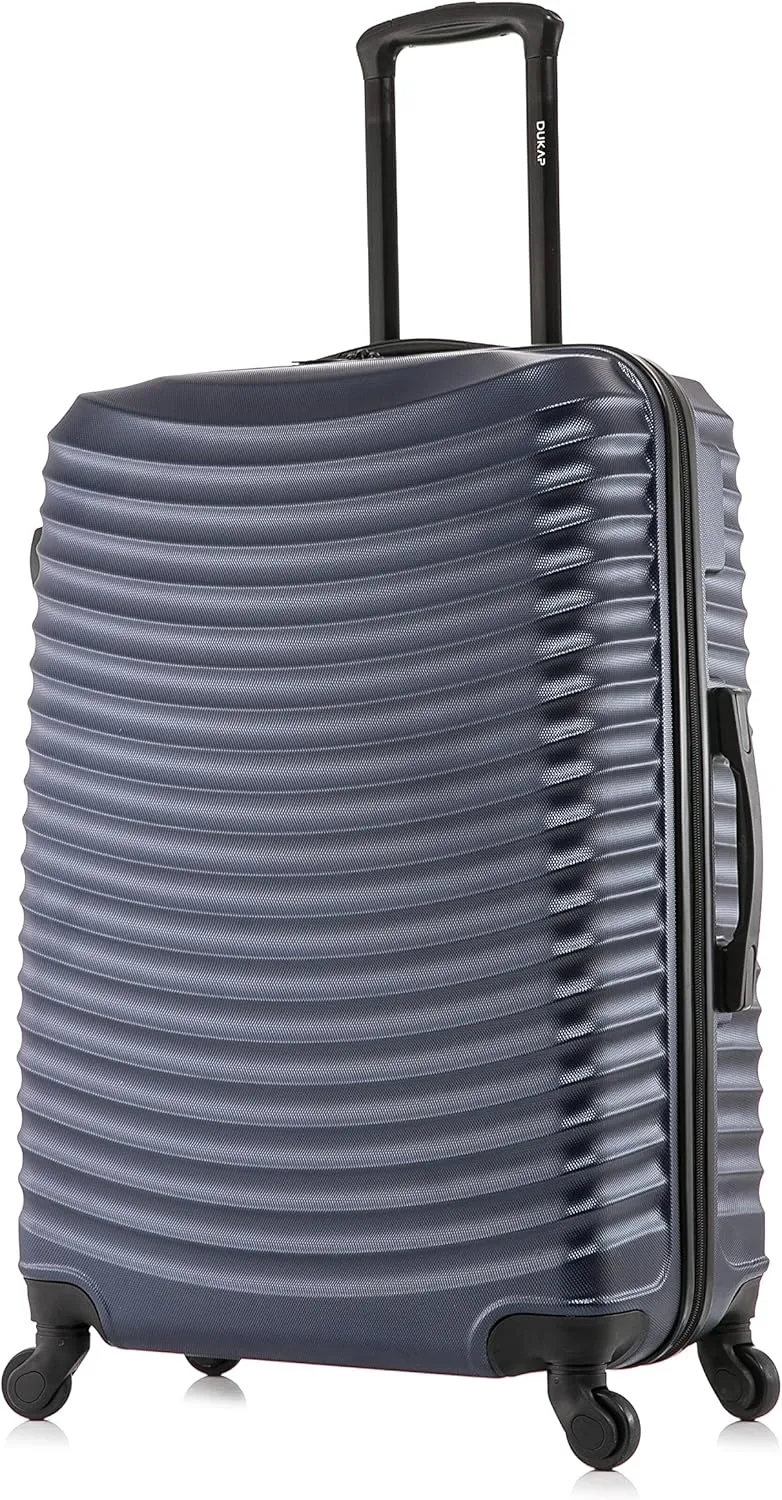 DUKAP ADLY Luggage with Spinner Wheels | Durable Lightweight Hardside Suitcase, Travel Bag with Handle and Trolley, 28-Inch Large Checked Luggage | Blue