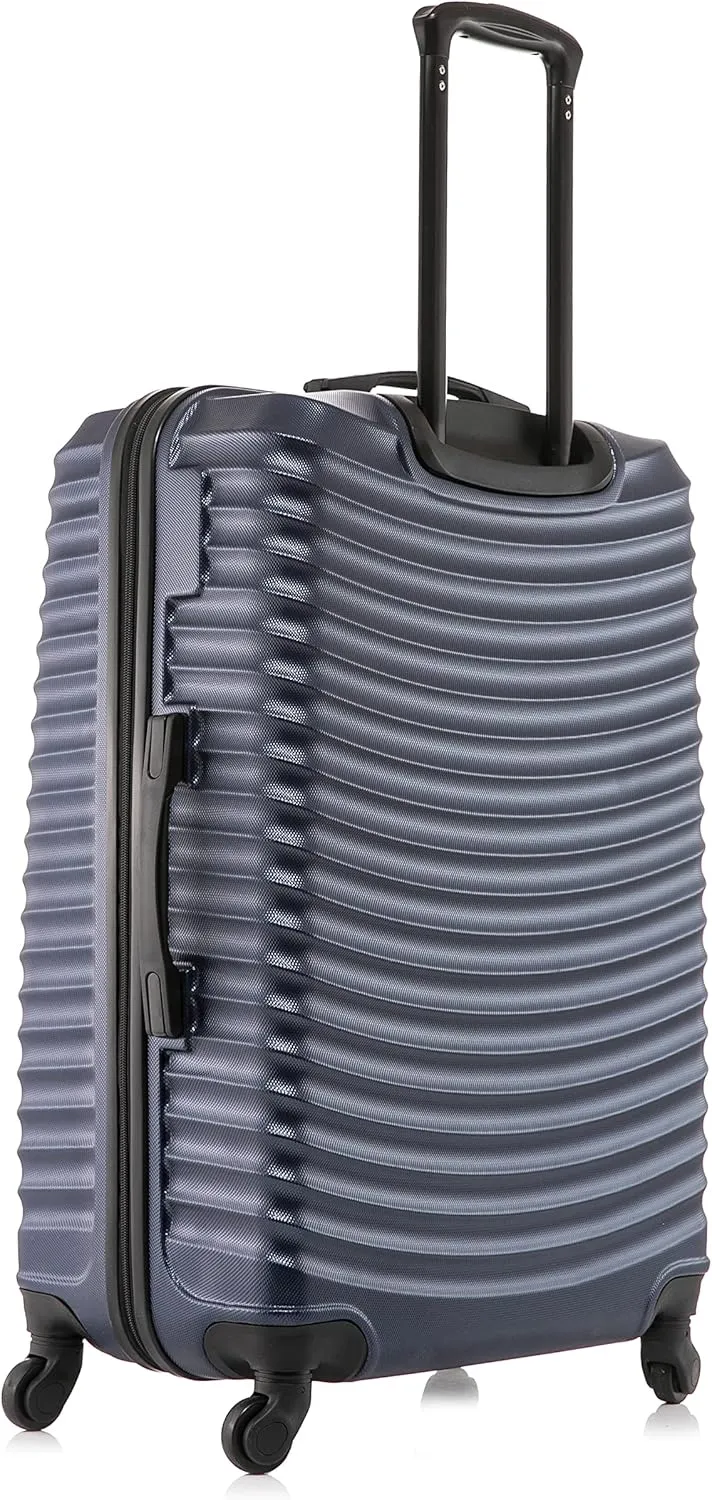DUKAP ADLY Luggage with Spinner Wheels | Durable Lightweight Hardside Suitcase, Travel Bag with Handle and Trolley, 28-Inch Large Checked Luggage | Blue