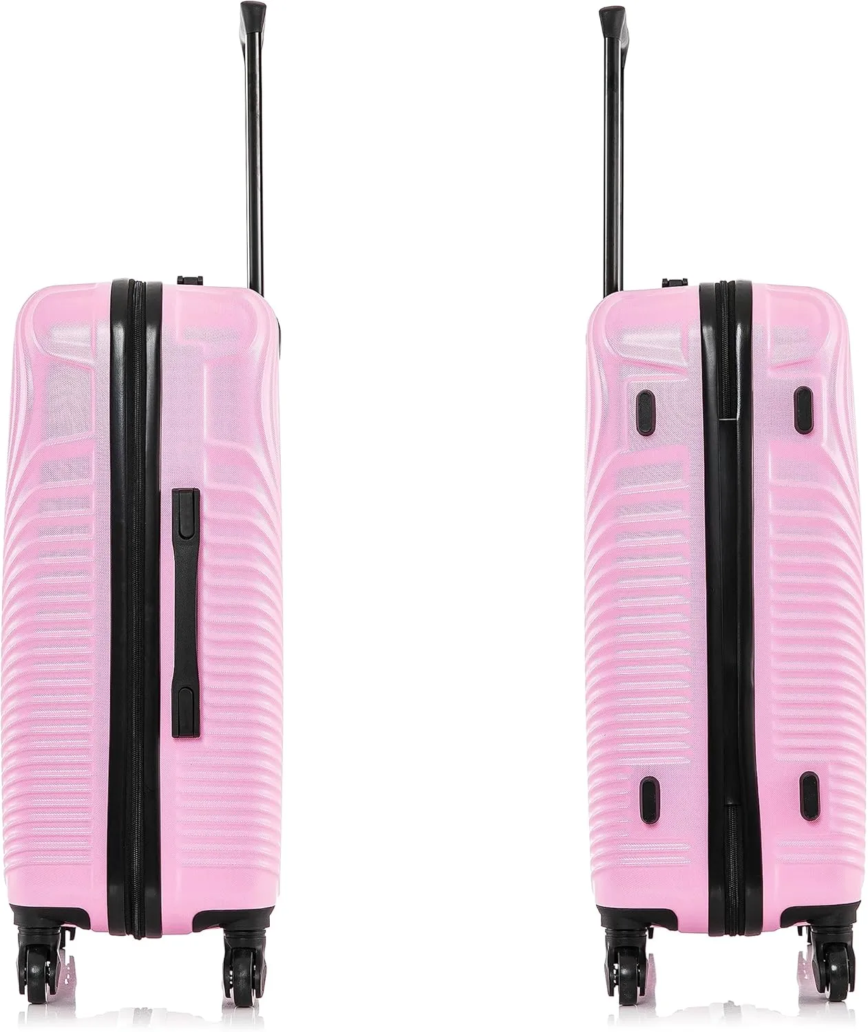 DUKAP INCEPTION Luggage with Spinner Wheels | Durable Lightweight Hardside Suitcase, Travel Bag with Handle and Trolley, 24-Inch Medium Checked Luggage | Pink