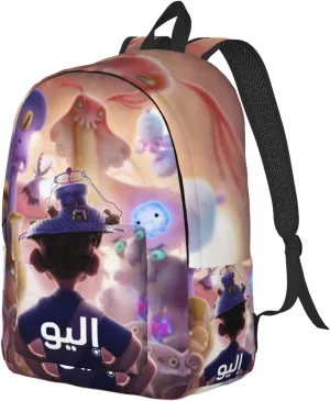 Durable Rucksack， Lightweight Travel Daypack，Elio Movie Poster Backpack，Unisex Daily Bag，Video Game Backpack Gifts，Laptop Bookbag