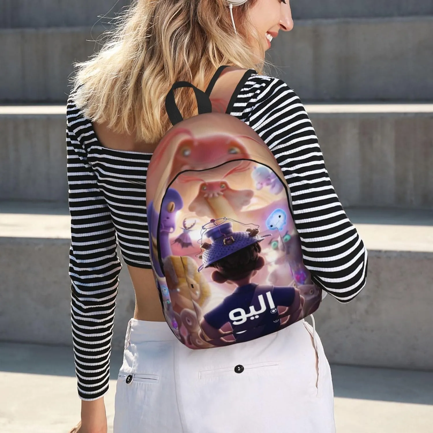Durable Rucksack， Lightweight Travel Daypack，Elio Movie Poster Backpack，Unisex Daily Bag，Video Game Backpack Gifts，Laptop Bookbag