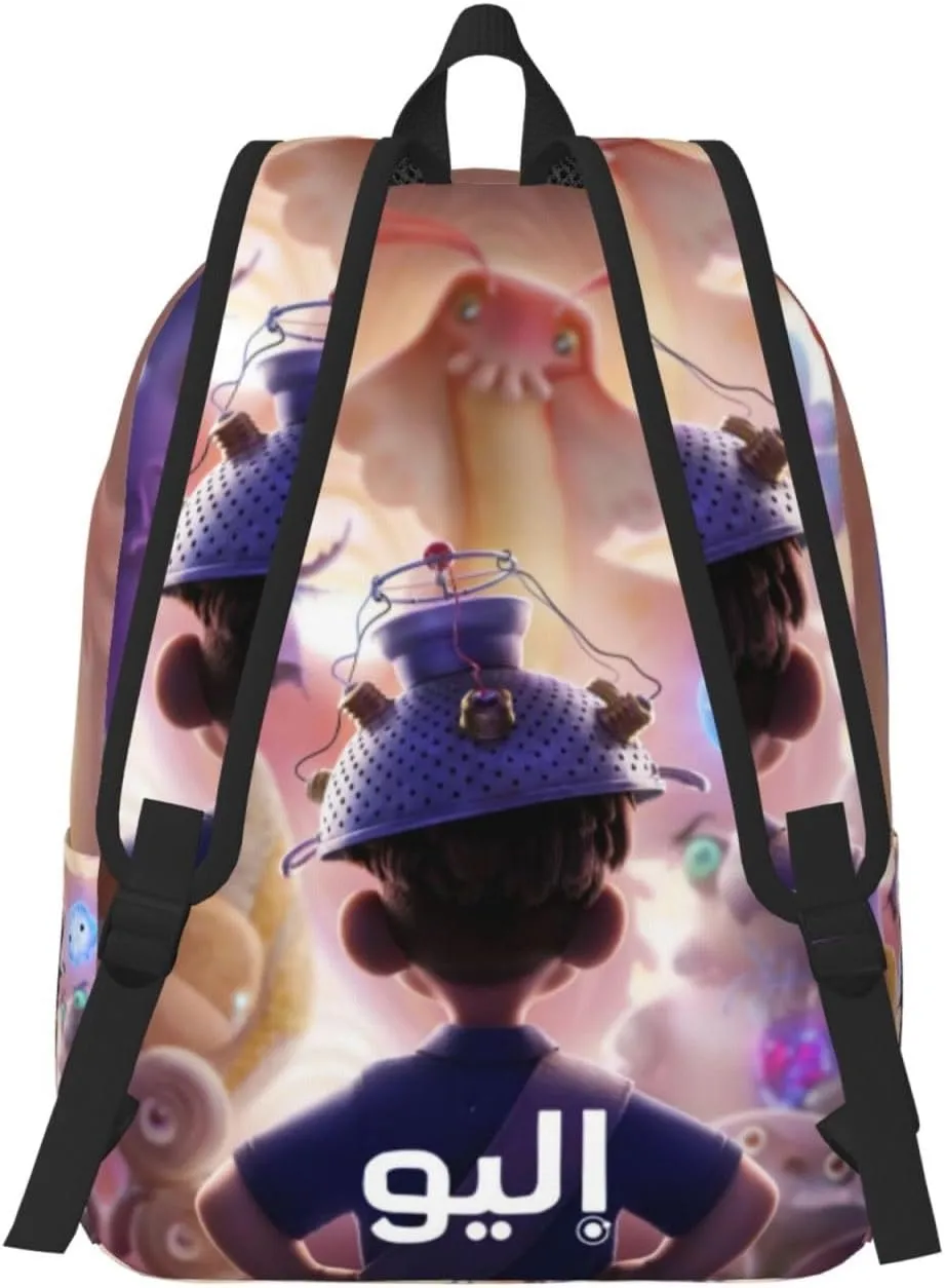 Durable Rucksack， Lightweight Travel Daypack，Elio Movie Poster Backpack，Unisex Daily Bag，Video Game Backpack Gifts，Laptop Bookbag