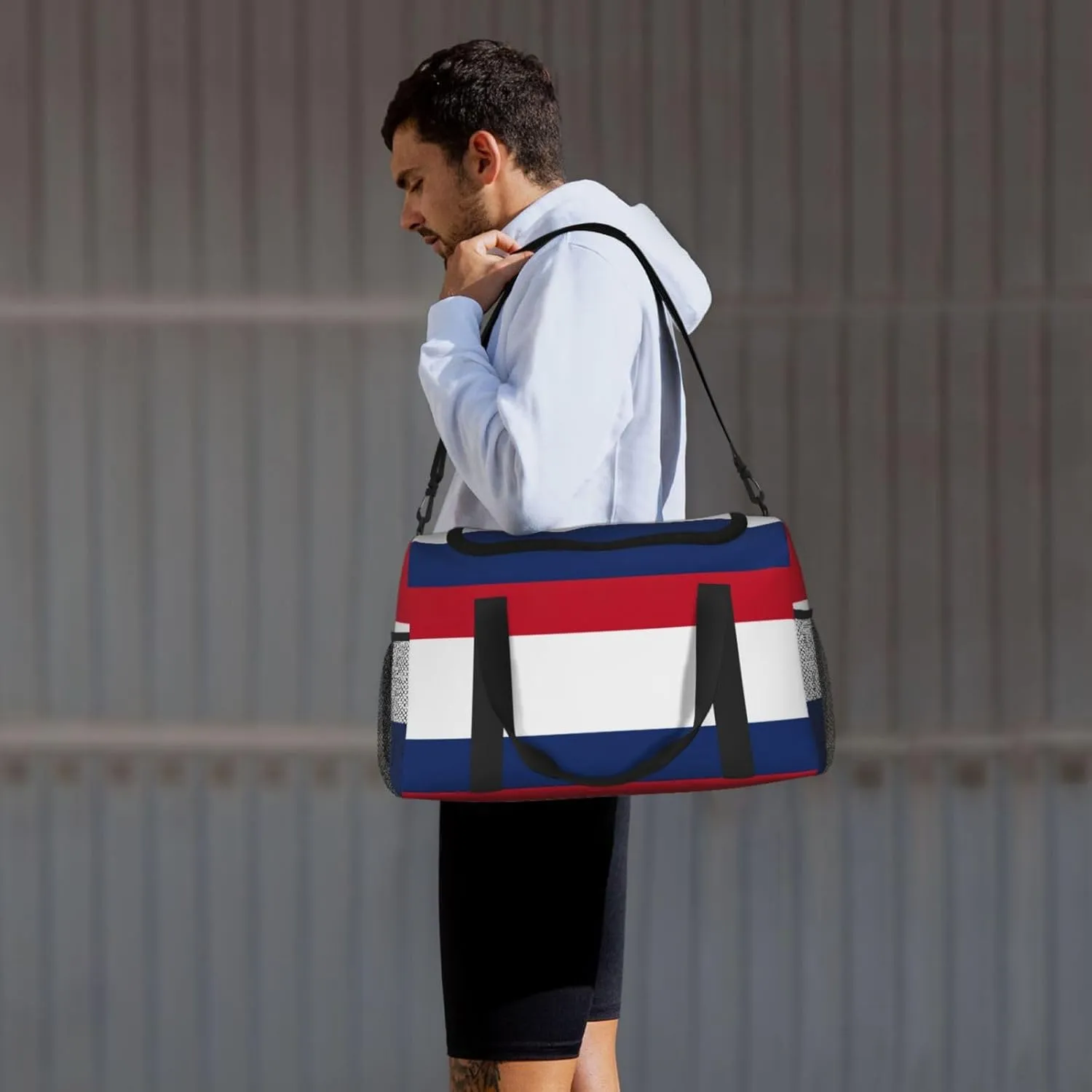 Dutch Flag Travel Bag, Weekender Bags For Women Men For Outdoor Adventures, Ideal For Camping And Hiking