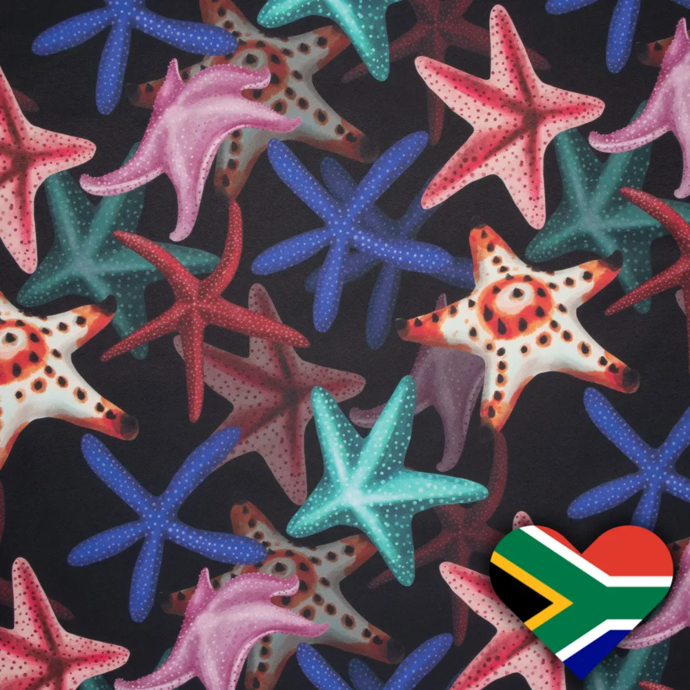 Eco Fabric Starfish Black #2102