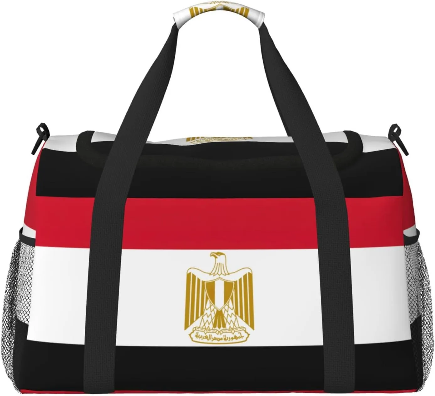 Egyptian Flag Foldable Travel Duffel Bag Tote Carry On Luggage Bag For Weekend Getaways, For Spontaneous Trips