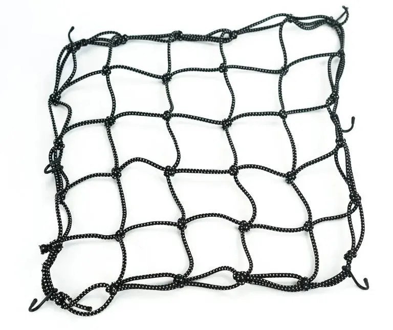 Elasticated Bungee Cargo Luggage Package Net with 6 Hooks for Rear Bicycle