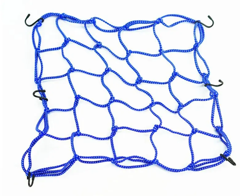 Elasticated Bungee Cargo Luggage Package Net with 6 Hooks for Rear Bicycle