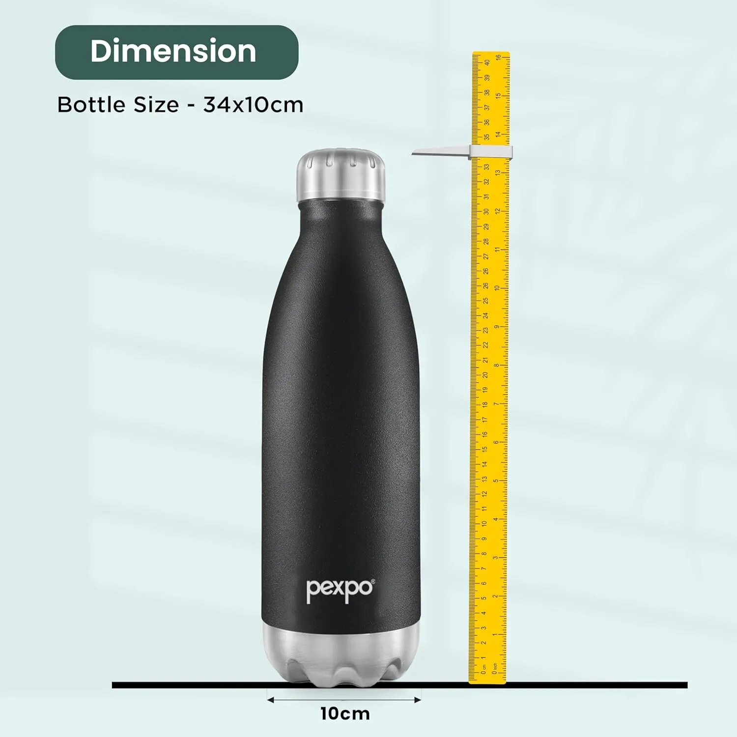 Electro 24 Hrs Hot & Cold ISI Certified with Jute Bag | Stainless Steel Water Bottle 1500ml | 50 oz Knight Black| Office Bottle | Workout | Travelling | Home