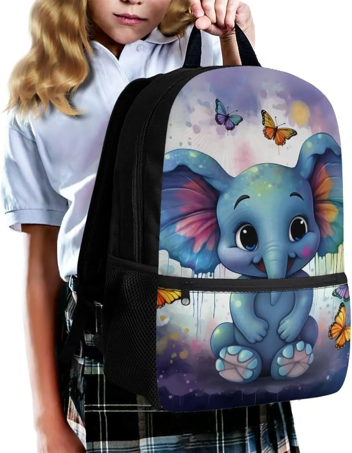 Elephant Backpack for School for Girls Boys 8-10 10-12 14-16 Kids School Bag Teen Bookbag Kindergarten Elementary Preschool School Backpacks Water Resistant Daypack for Kids
