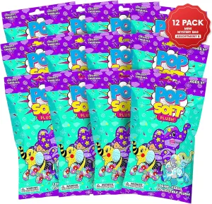 Elephant Mini Mystery Assortment B 12-Pack | Stuffed Animal Toy for Advent Calendar | Blind Bags for Girls and for Boys | Surprise Collectible Elephant Plush | Sensory Friendly | E1096