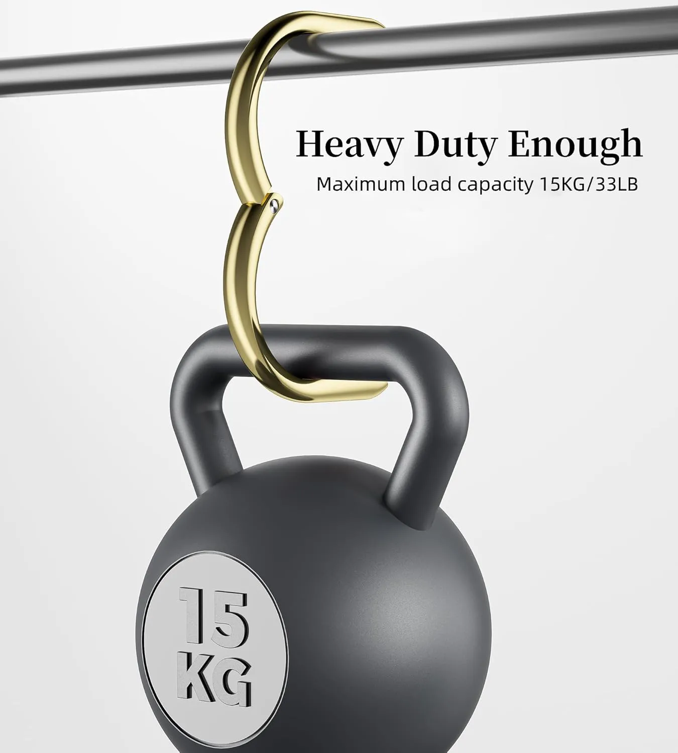 enGMOLPHY Bag Hook Hanger, Holds Up to 33LB, Purse Holder for Desk, Under Table Bar Handbag Hanger - Stylish Gold