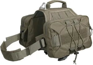 EXCELLENT ELITE SPANKER Dog Pack Hound Dog Saddle Bag Backpack for Travel Camping Hiking Medium & Large Dog with 2 Capacious Side Pockets(RGN-L)