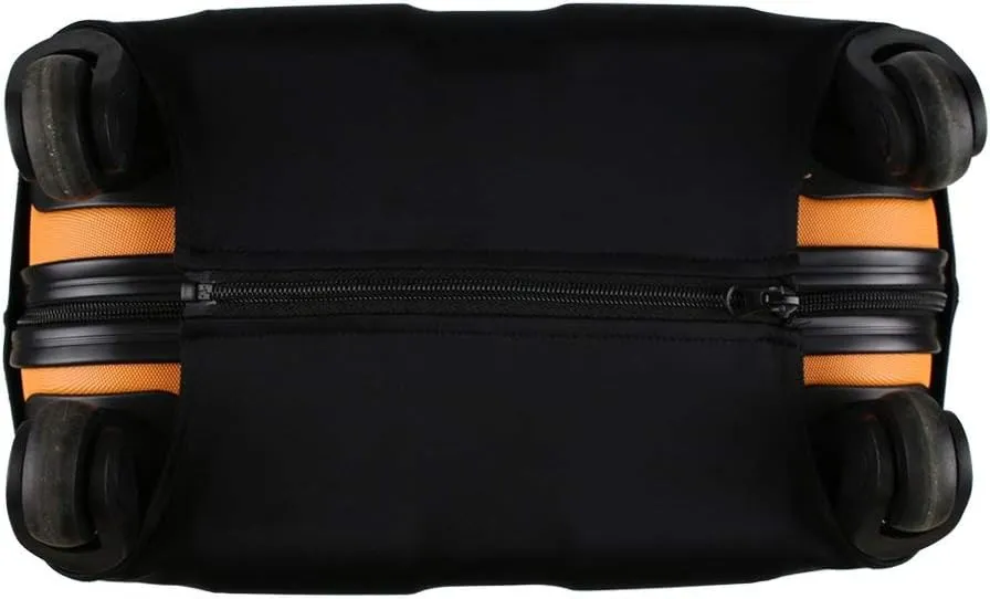 Explore Land Travel Luggage Cover Suitcase Protector Fits 18-22 Inch Case (Black, S)