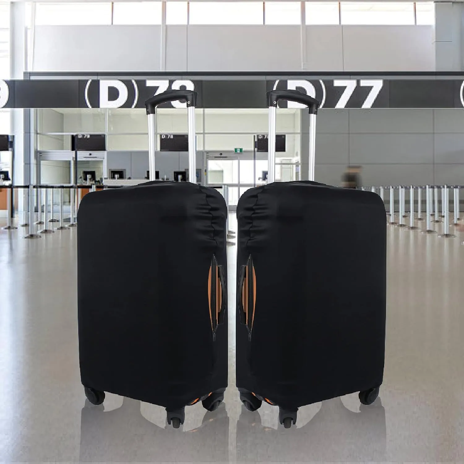 Explore Land Travel Luggage Cover Suitcase Protector Fits 31-32 Inch Case (Black, XL)