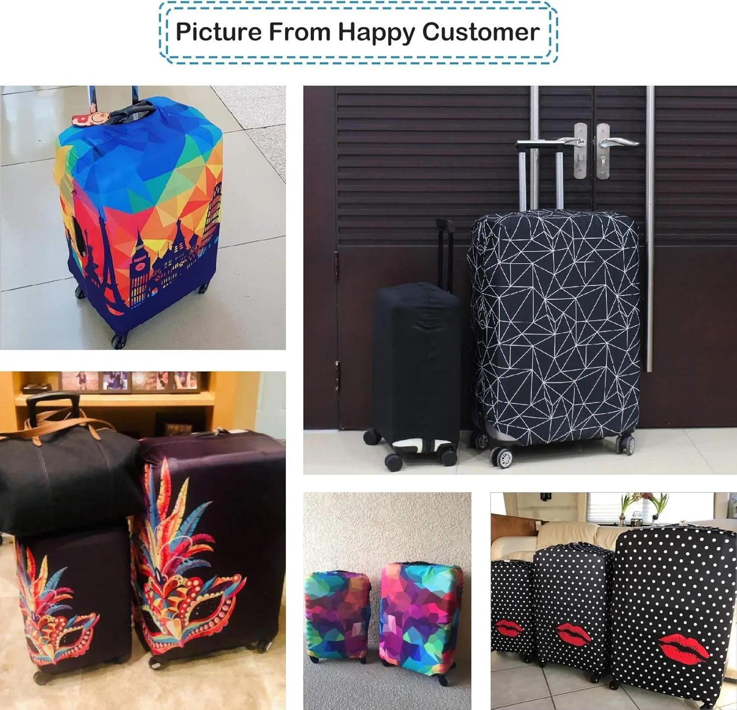 Explore Land Travel Luggage Cover Suitcase Protector Fits 31-32 Inch Case (Modern City, XL)