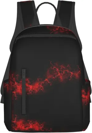Explosion Burst Red Black Print Lightweight Hiking Backpack Travel Bags Casual Daypacks Unisex Polyester backpacks