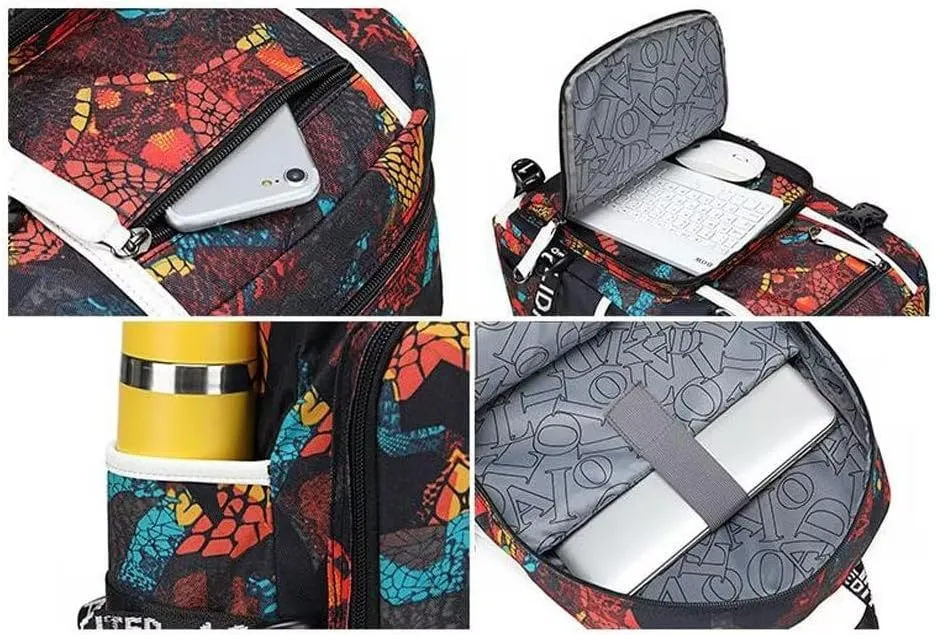 FANwenfeng Basketball Player Iverson Luminous Backpack Travel Daypack Fans Bag (Style 6)
