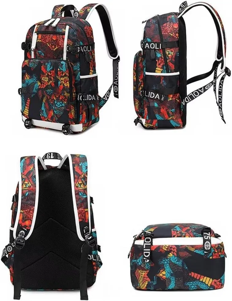 FANwenfeng Basketball Player Iverson Luminous Backpack Travel Daypack Fans Bag (Style 6)
