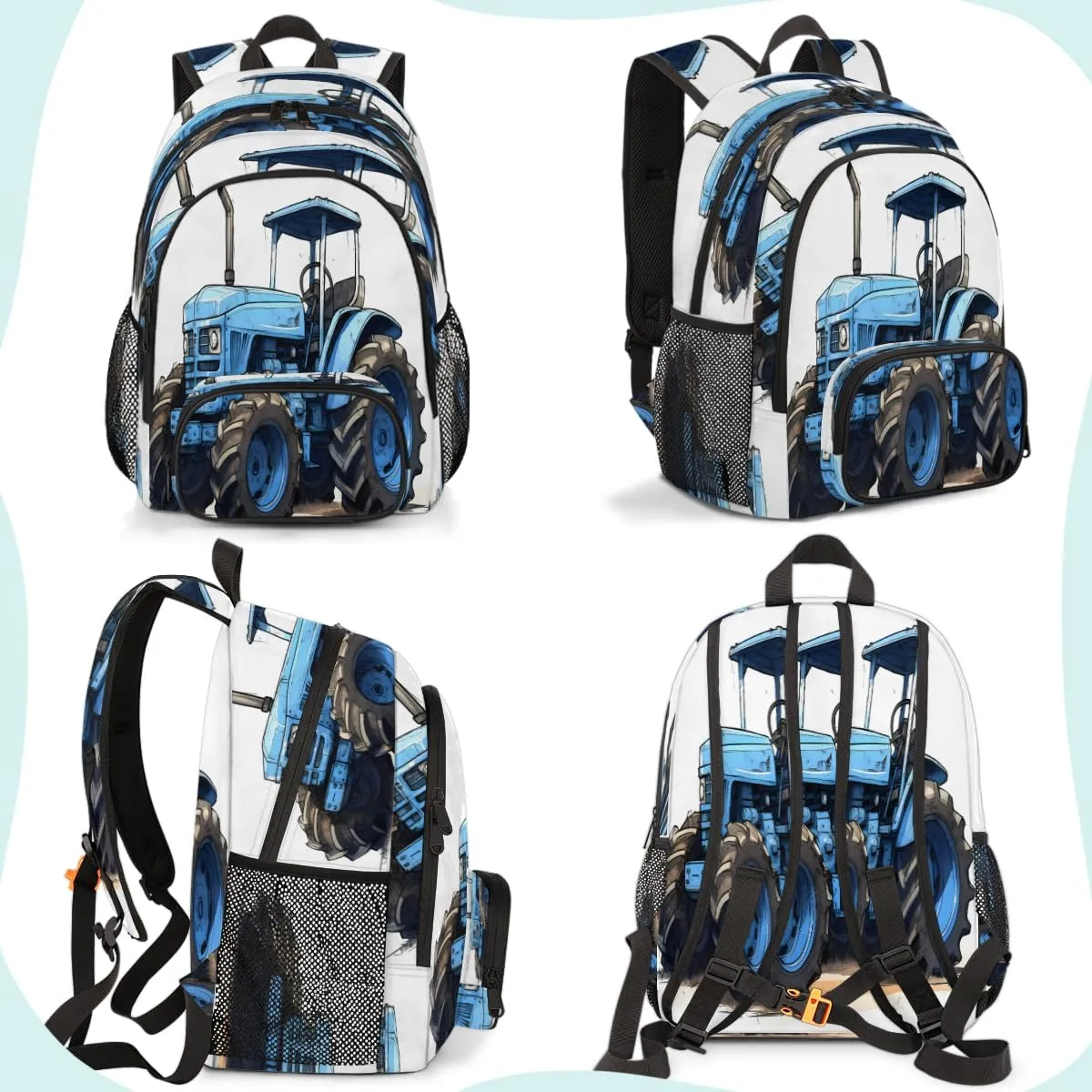 Farmland Vehicle Laptop Backpack for Women Men, 18.3 Inch Large Computer Backpacks Fashion Teacher Nurse Bag Casual Daypack for Work Travel