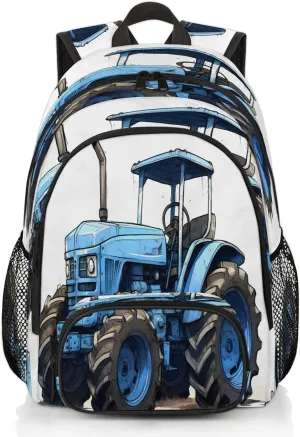 Farmland Vehicle Laptop Backpack for Women Men, 18.3 Inch Large Computer Backpacks Fashion Teacher Nurse Bag Casual Daypack for Work Travel