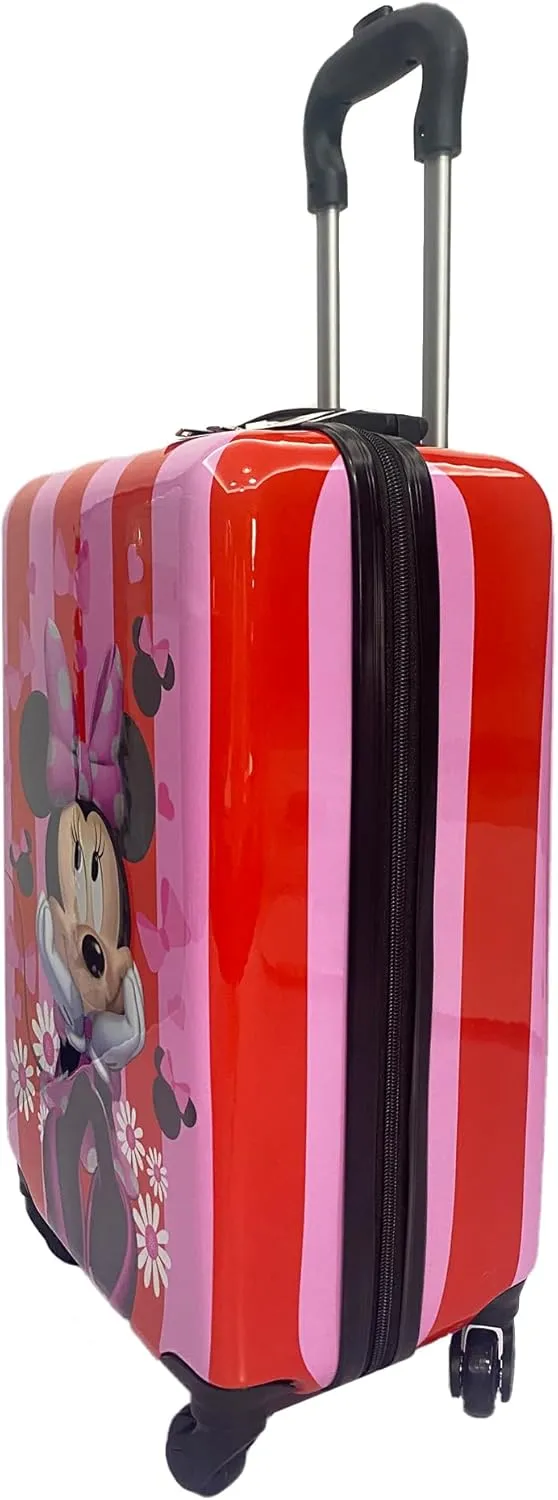 Fast Forward 20 Inches Minnie Mouse Suitcase For Kids - Hard Sided Tween Travel Trolley kid suitcase for girls With Wheels