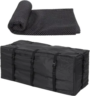 FAVOMOTO 1 Set Car Roof Luggage Bag Defense Car Accessories Car Cargo Roof Bag Truck Topper Roof Rack Roof Rack Bag Roof Rack Cargo Carrier Auto Roof Bag Cloth Belt 600d Tarpaulin The Roof