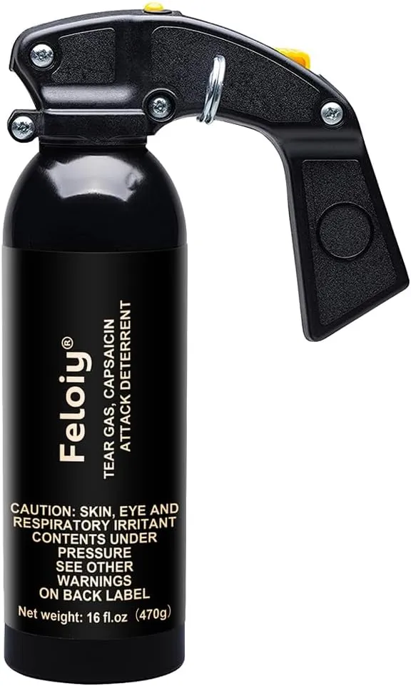 FELOIY Pepper Spray, 30ft Range, with Safety Clip, for Outdoor Camping and Hiking Protection