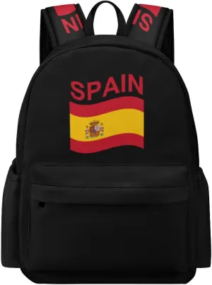 Flag of Spain Mini Backpack Cute Shoulder Bag Small Laptop Bag Travel Daypack for Men Women