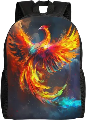 Flame Bird Backpack Waterproof Anti Theft Durable Light Laptop Bag Backpacks For Women Men Travel Gym Backpack