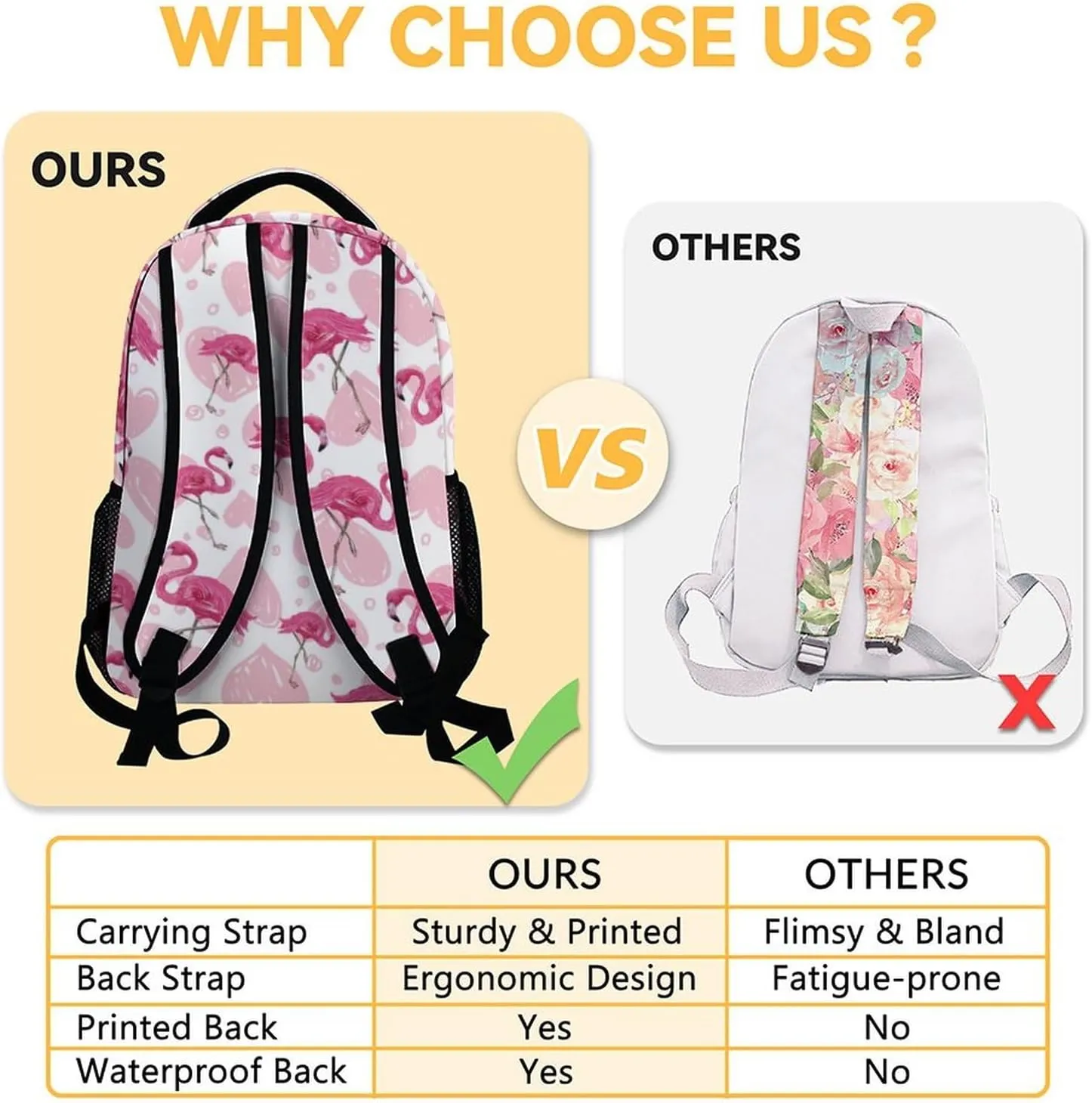 Flamingo Backpack with Lunch Box, Set of 3 School Backpacks Matching Combo for Girls Boys, Cute Pink Bookbag and Pencil Case Bundle
