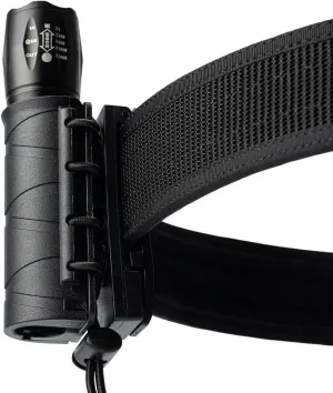 Flashlight Holder for Duty Belt Tactical MOLLE Torch Holster with Quick Release, Rotatable Light Carry Case Pouch fit 1"-1.2" Diameter Flashlight for Police Leo Security Military