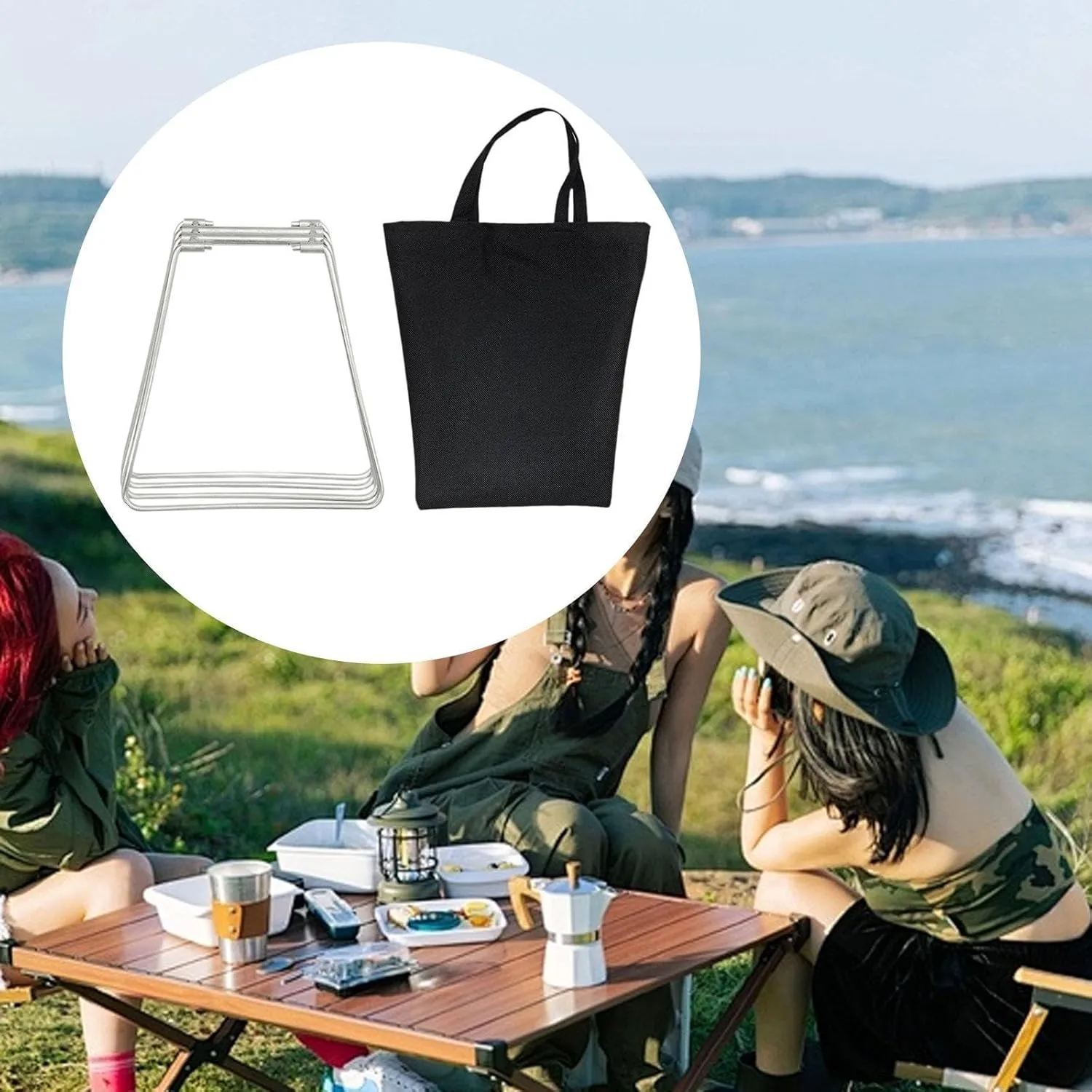 Folding Cooler Stand Ice Box Holder Lightweight Ice Bucket Shelf Stand Rack Foldable Luggage Rack for Patio Picnic Travel BBQ