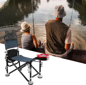 Folding Fishing Chair Camping Chairs Support 300 LBS Angle Adjustable Heavy Duty for or Leisure Fisherman Gift Ice Fishing Camp