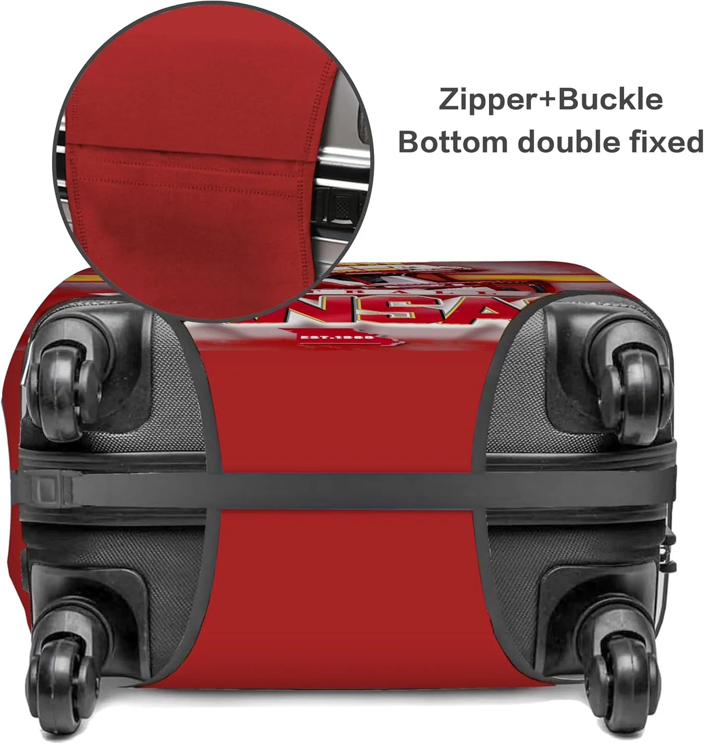 Football Team Luggage Cover for Suitcase Protector Cover for Travel Business Vacation Fits 18-20 Inch