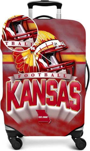 Football Team Luggage Cover for Suitcase Protector Cover for Travel Business Vacation Fits 18-20 Inch