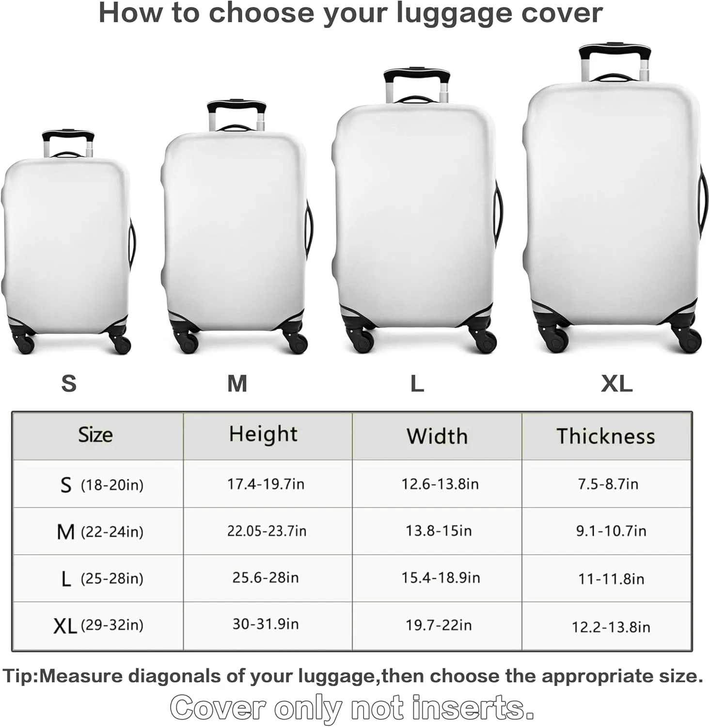 Football Team Luggage Cover for Suitcase Protector Cover for Travel Business Vacation Fits 18-20 Inch