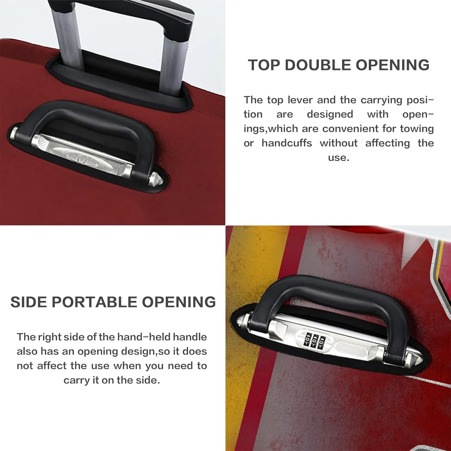 Football Team Luggage Cover for Suitcase Protector Cover for Travel Business Vacation Fits 18-20 Inch