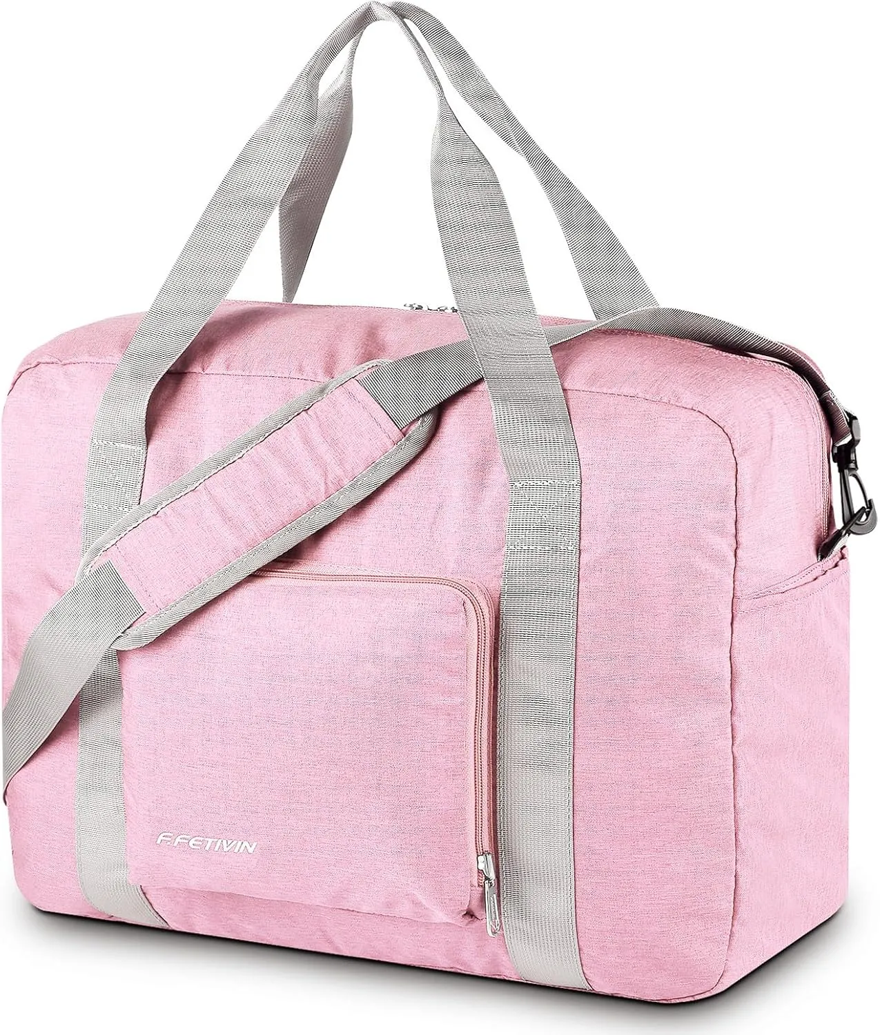 For Allegaint Airlines Personal Item Bag 17.7x12.6x6.3 Foldable Travel Duffel Bag Underseat Carry-on Luggage for Women and men 25L(Pink)