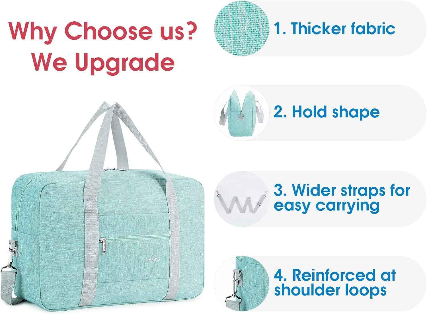 For Spirit Airlines Personal Item Bag 18x14x8 Foldable Travel Duffel Bag Tote Carry on Luggage Duffle Overnight for Women and Men