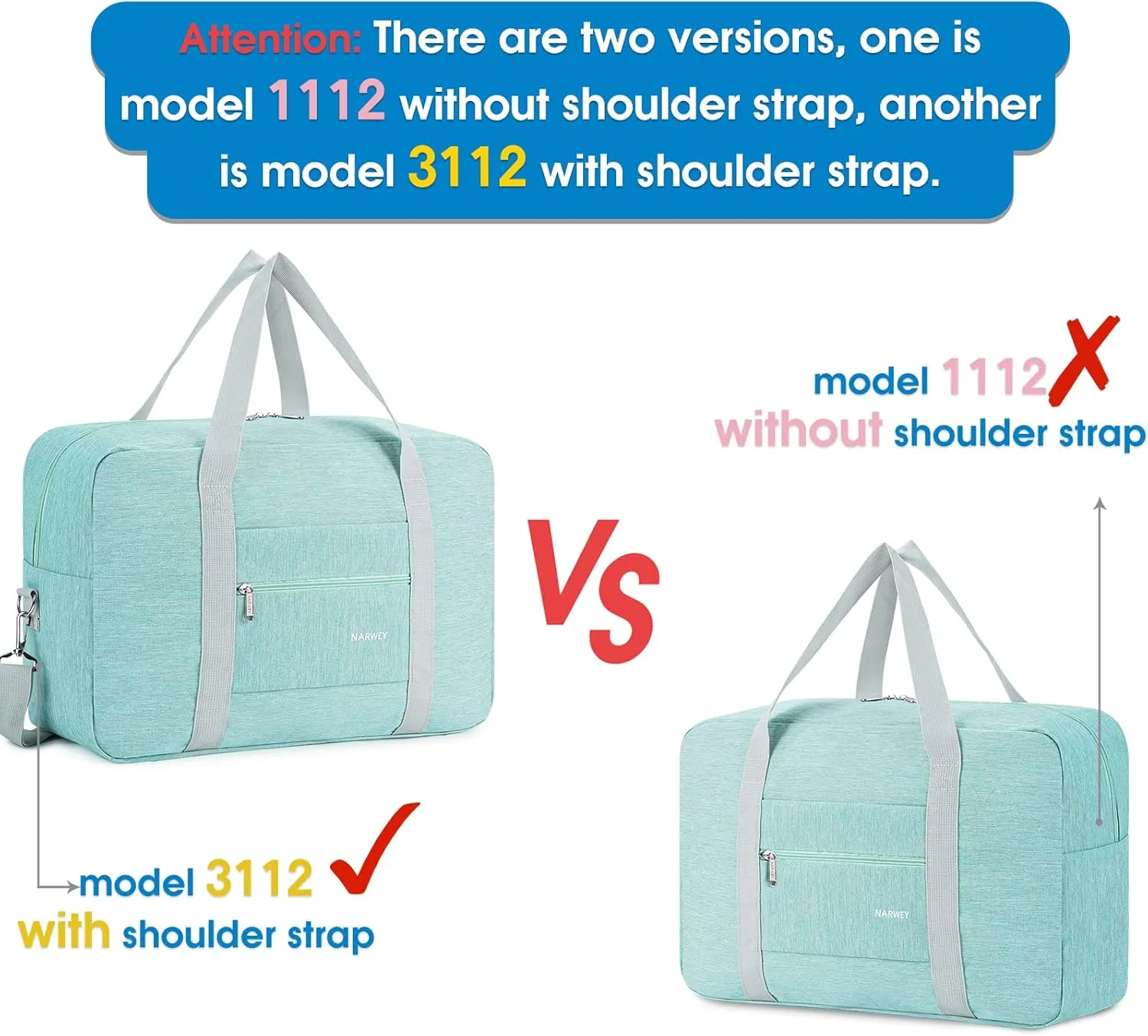 For Spirit Airlines Personal Item Bag 18x14x8 Foldable Travel Duffel Bag Tote Carry on Luggage Duffle Overnight for Women and Men