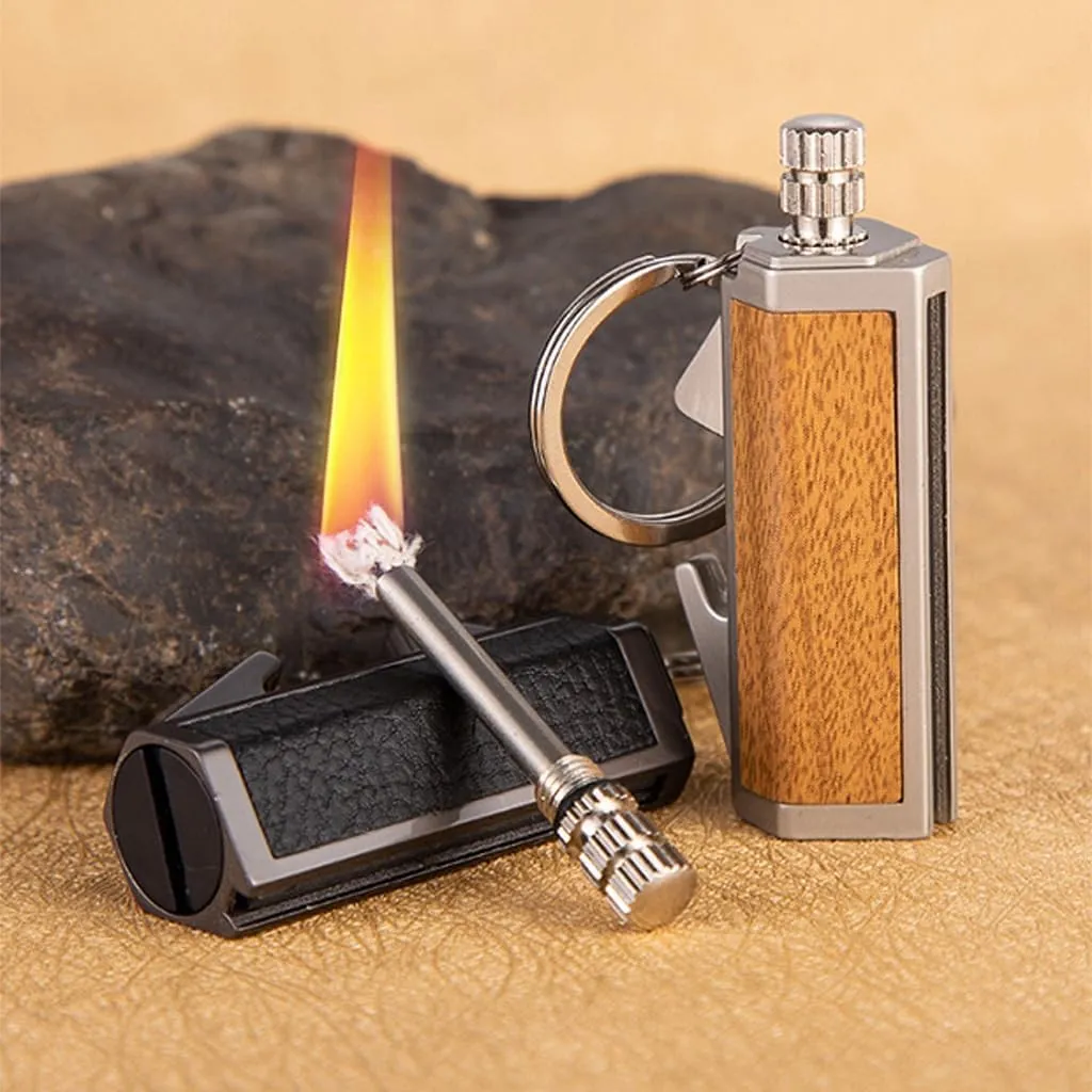 Forever Matches [Bottle Opener/Metal Keychain] Multifunctional Kerosene Lighter, Reusable Survival Lighter, Emergency Waterproof Fire Stick, Suitable for Outdoor Hiking, Hunting, Backpacking(3pc)