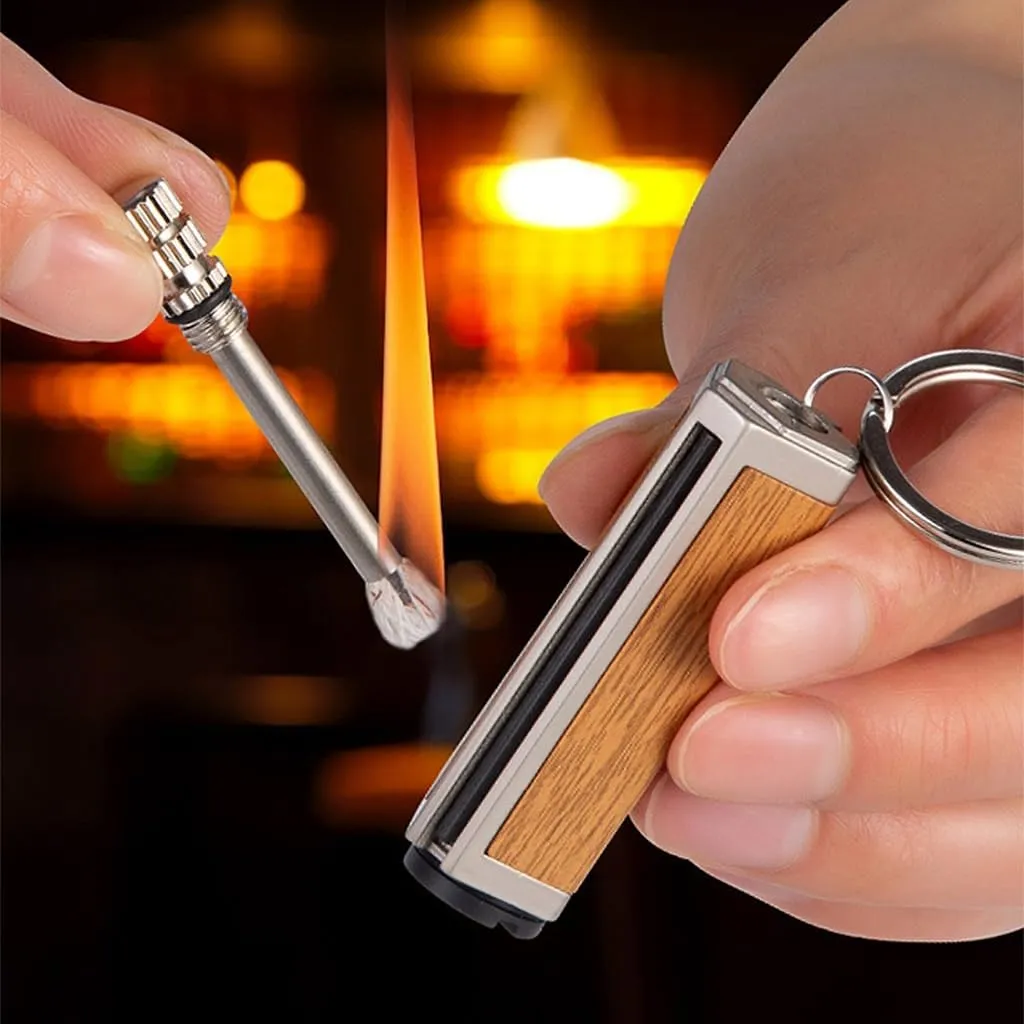 Forever Matches [Bottle Opener/Metal Keychain] Multifunctional Kerosene Lighter, Reusable Survival Lighter, Emergency Waterproof Fire Stick, Suitable for Outdoor Hiking, Hunting, Backpacking(3pc)