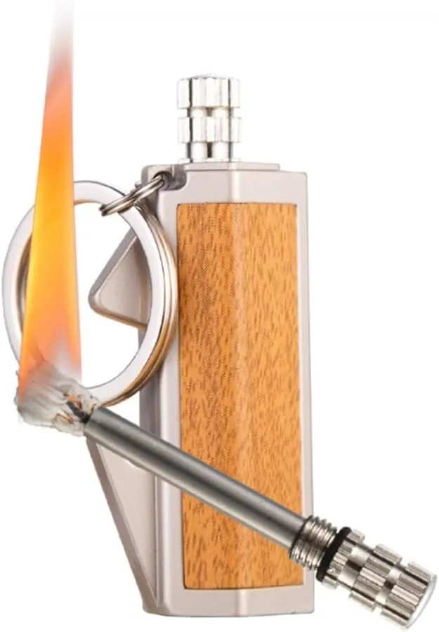Forever Matches [Bottle Opener/Metal Keychain] Multifunctional Kerosene Lighter, Reusable Survival Lighter, Emergency Waterproof Fire Stick, Suitable for Outdoor Hiking, Hunting, Backpacking(3pc)