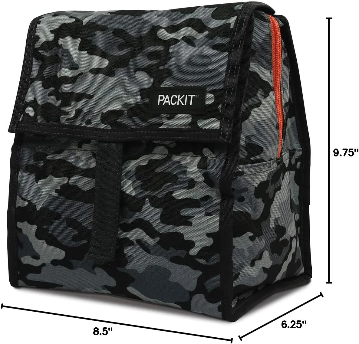 Freezable Lunch Bag, Charcoal Camo