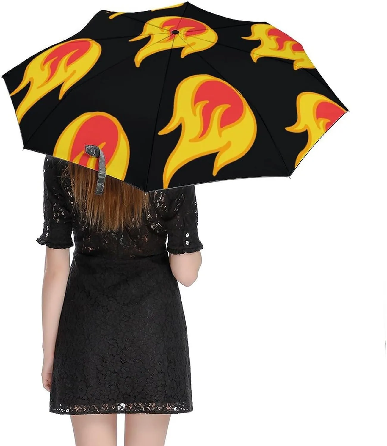 French Bulldog Travel Small Umbrella Windproof Compact Collapsible Light, Automatic,Wind Resistant,Strong And Portable, Folding Umbrella for Rain